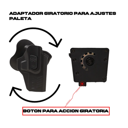 Funda Para Pistola Glock Con Adaptador Giratorio Cytac Cytac Tactical