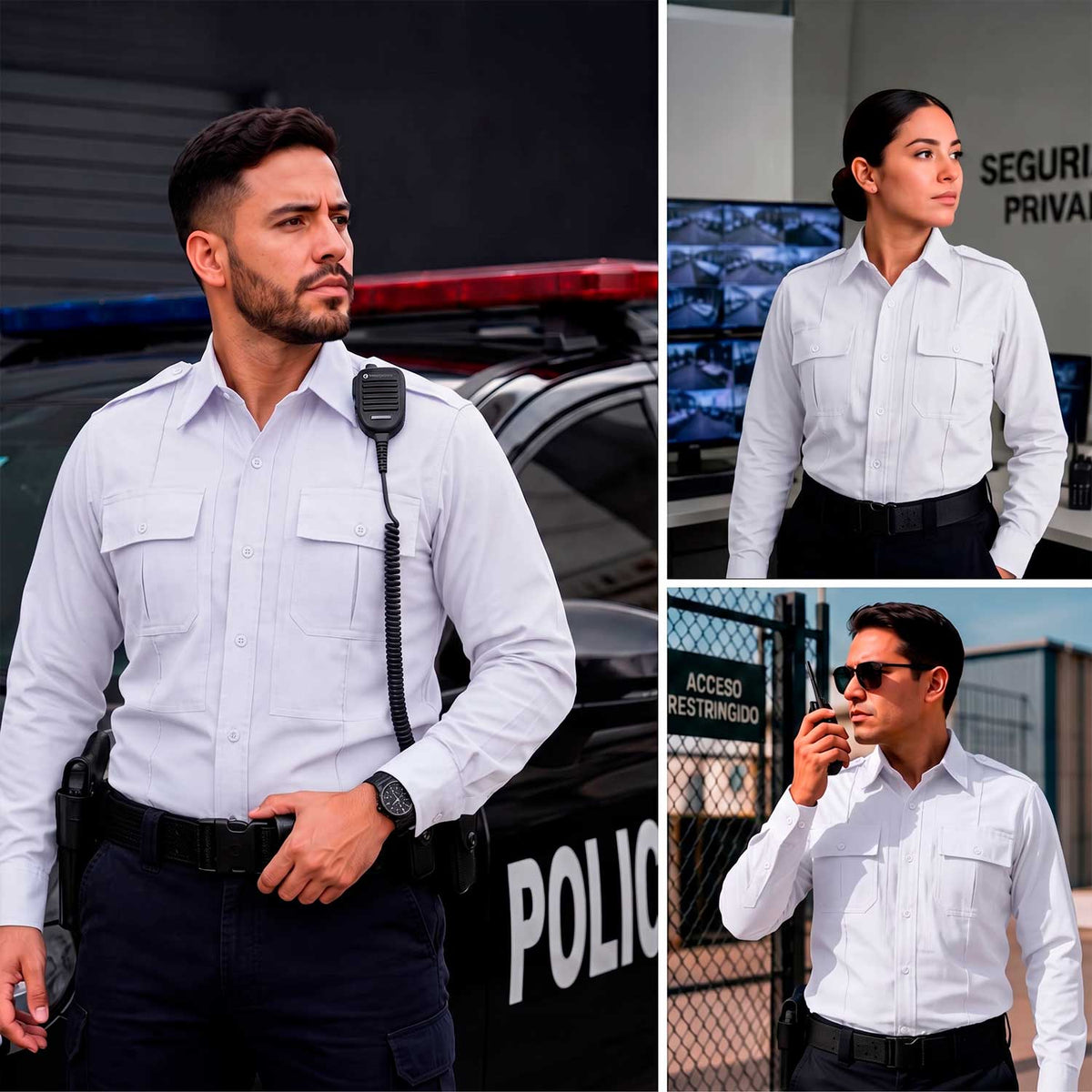Camisa Tactica Uniforme Policia Cierre Simulado Manga Larga Residen Evil Militaría