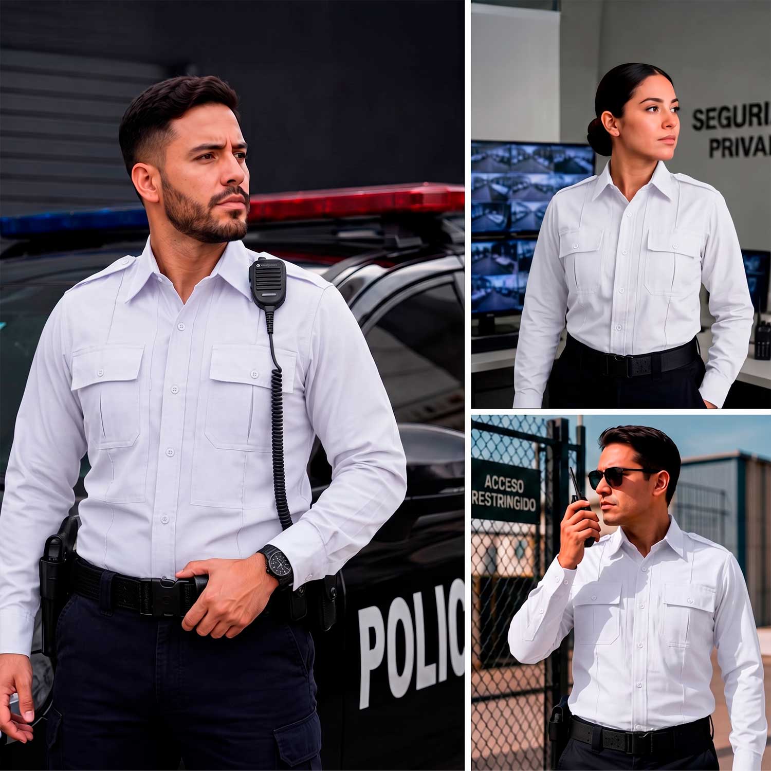 Camisa Tactica Uniforme Policia Cierre Simulado Manga Larga Residen Evil Militaría
