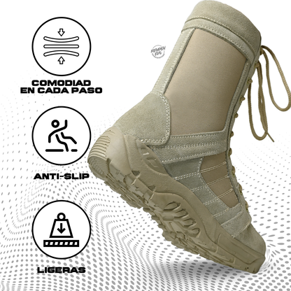 Botas Tipo Swat Kaki Táctica Militares
