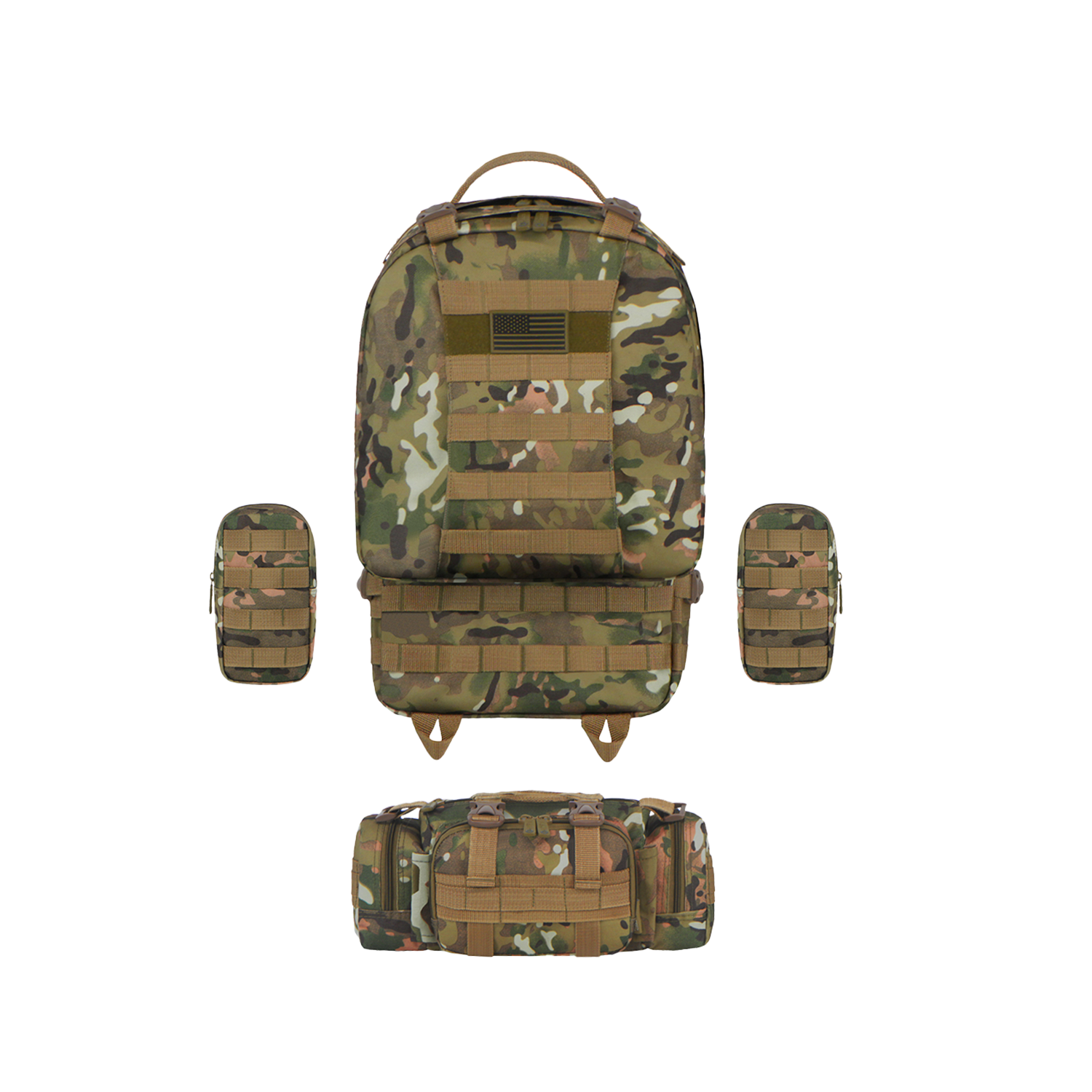 Mochila Táctica Impermeable 4 En 1 Molle Eastwest Rtc505