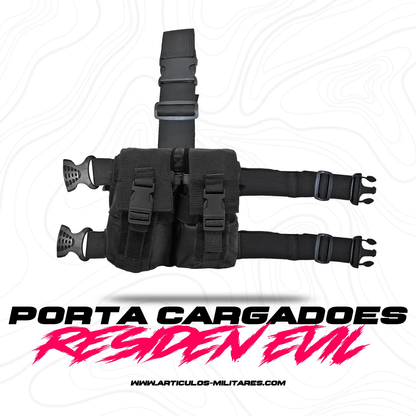 Porta Cargador Tactico Adhesivo Ligero Seguridad Con Tapa