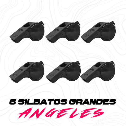 6 Silbatos Albitro Marca Angeles Grande Seguridad