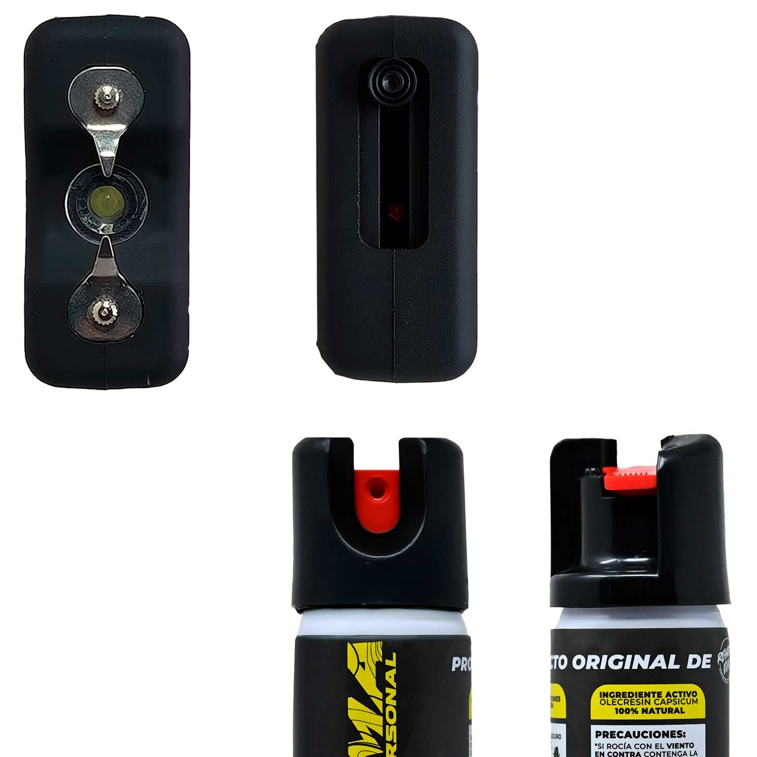 Kit Para Defensa Personal Taser Police + Gas Pimienta Residen Evil Militaría