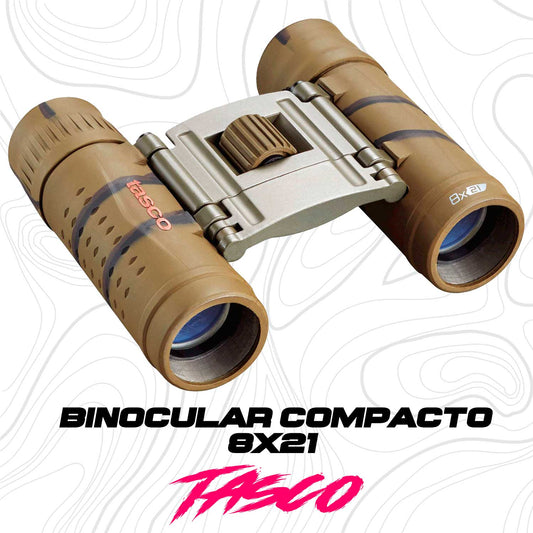 Binocular compacto Tasco Essentials 8x21 camuflaje marrón