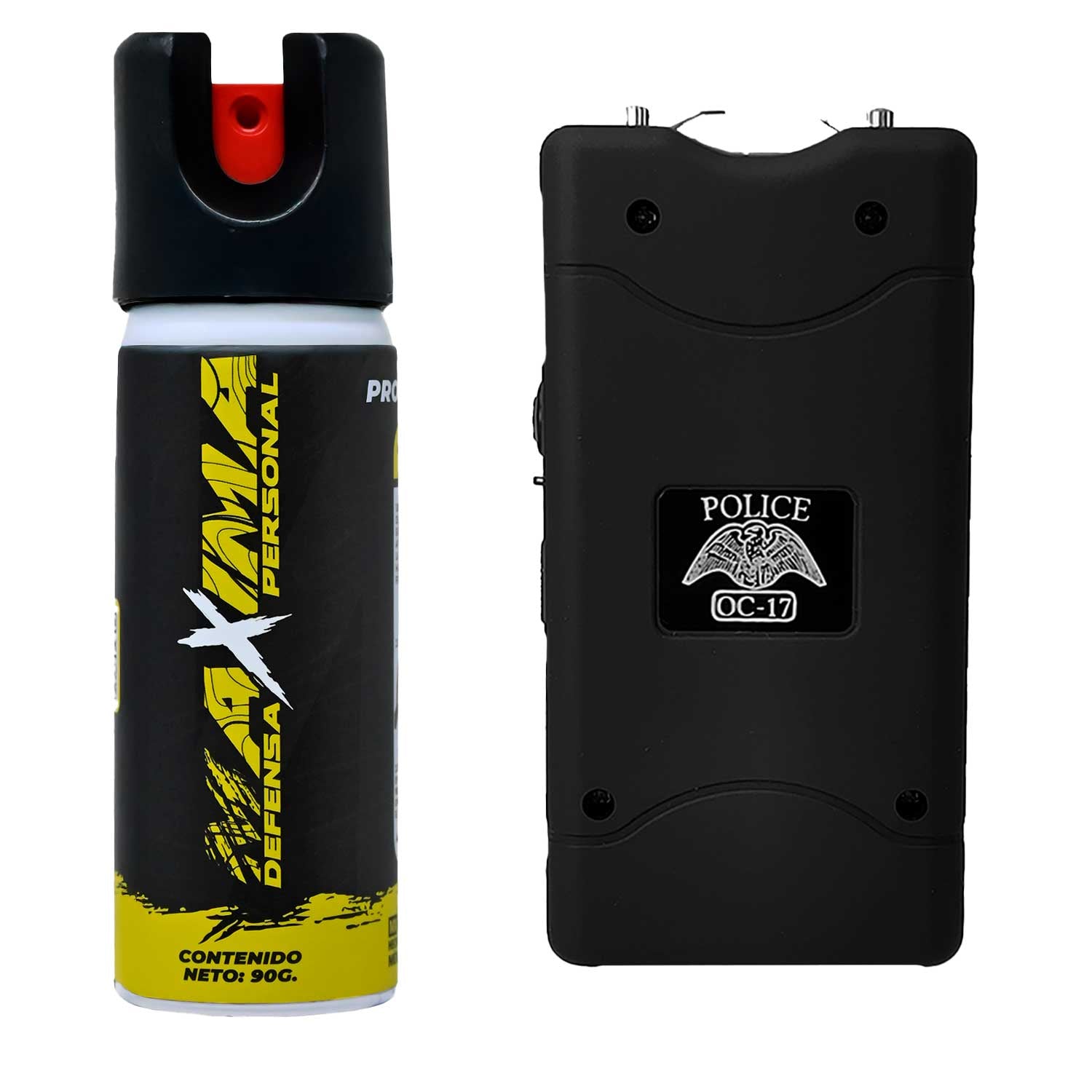 Kit Para Defensa Personal Taser Police + Gas Pimienta Residen Evil Militaría