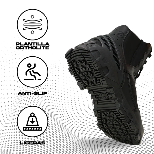 Botas Tácticas Alpha Freedom 8 Negras (Largas) ORIGINAL SWAT