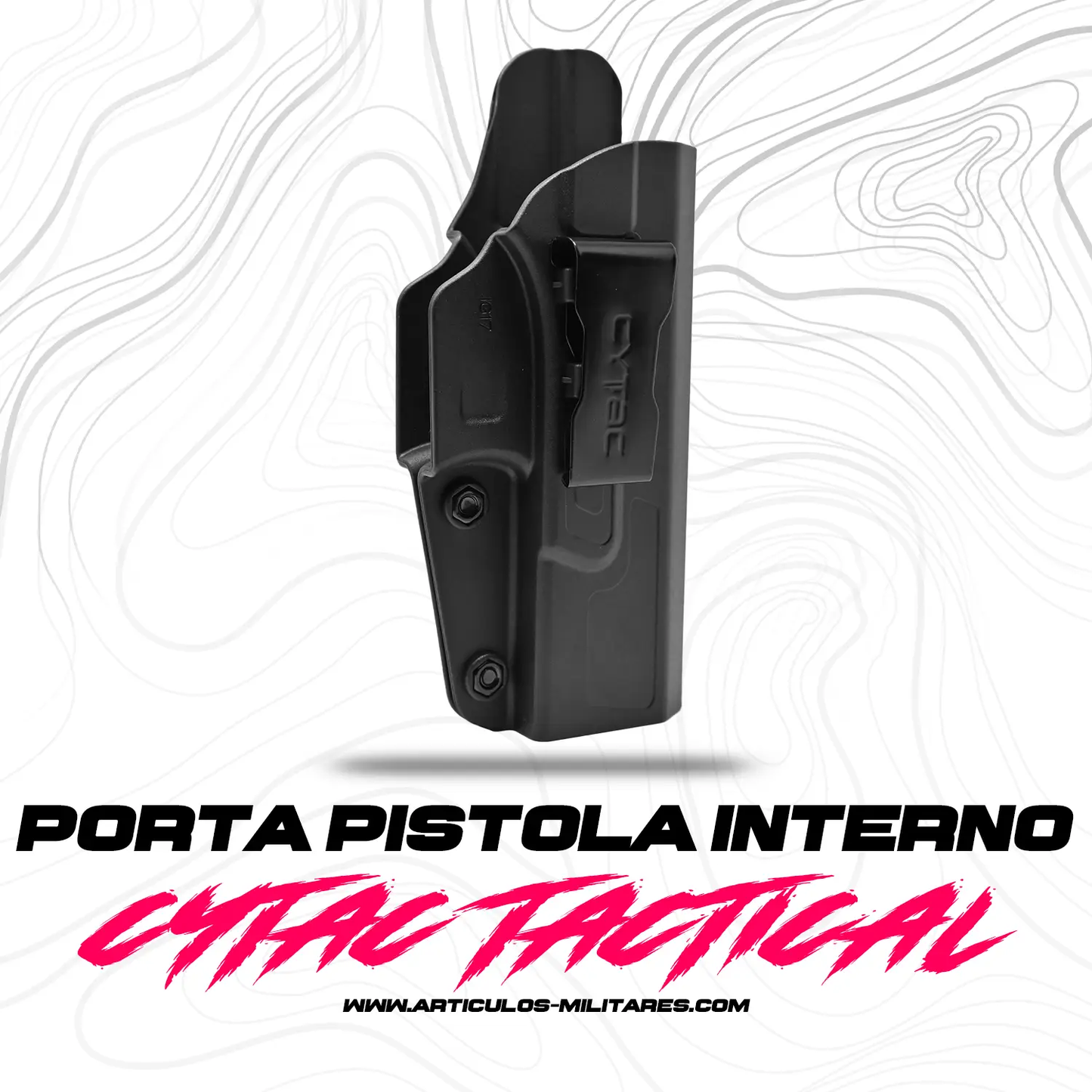 Cinturón con clip interior derecho Glock G17 (generación 5) G22 y G31 (generaciones 1, 2, 3 y 4)