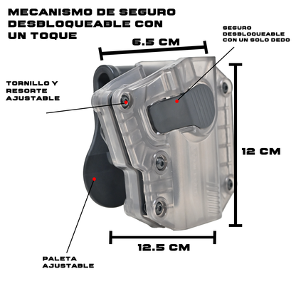 Funda Para Arma Milfort Holster Universal Pistola Diestro Milfort