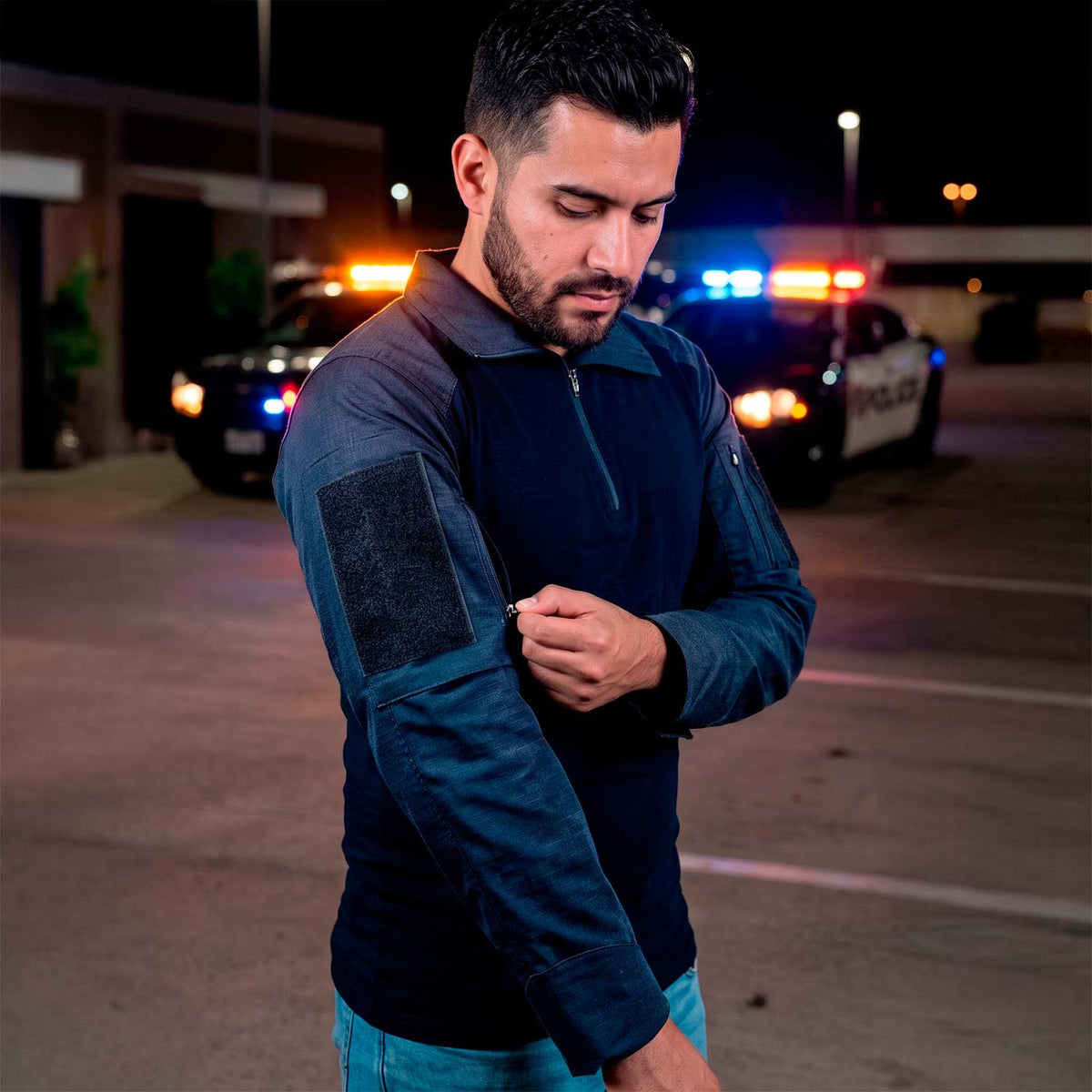 Playera Camisa Táctica Rápida De Combate Porta Parche Policial Residen Evil Militaría