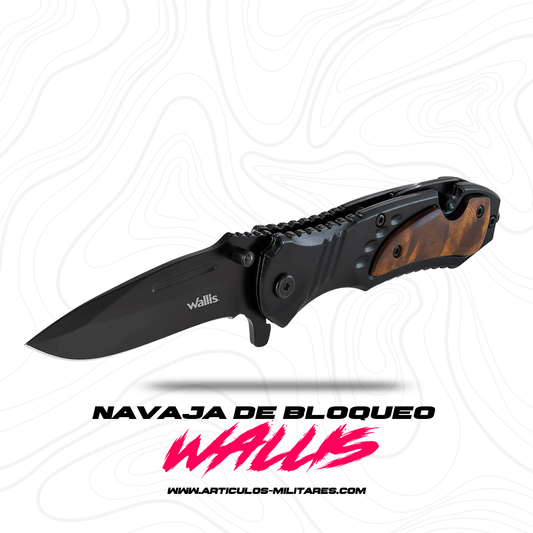 Navaja De Bloqueo Wallis  Mango S.o.s De Acero Con clip