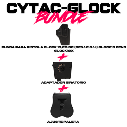 Funda Para Pistola Glock Con Adaptador Giratorio Cytac Cytac Tactical