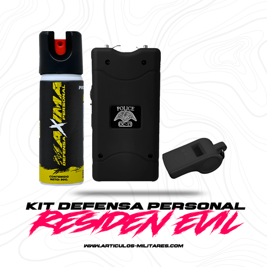 Gas Pimienta Maxima Kit Defensa Taser Police Silbato Colores