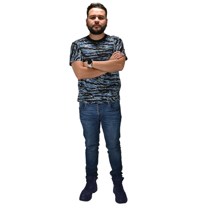 Playera Camuflada Manga Corta Algodón Hombre