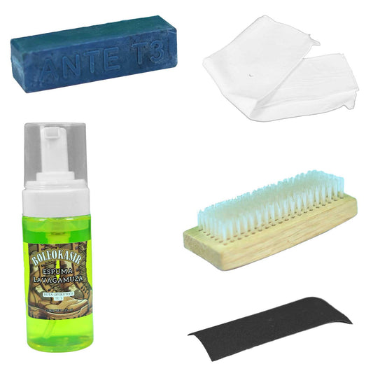   Kit Especial Cuida y conserva tus botas de gamuza en excelente estado 
