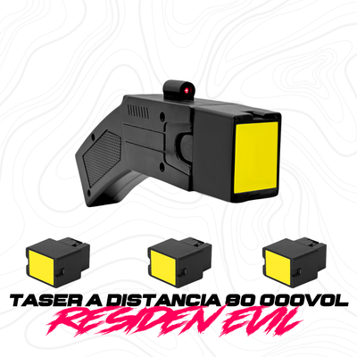 Pistola Taser Paralizador 3 Cartuchos Funda P/ Cinto Descargador Residen Evil Militaría