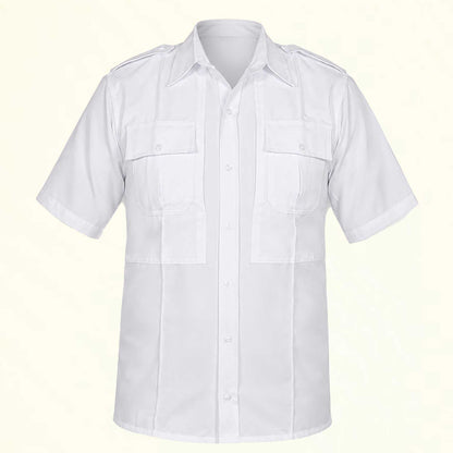 Camisa Táctica Uniforme Azul y Blanco Policía Botones Simulados Residen Evil Militaría