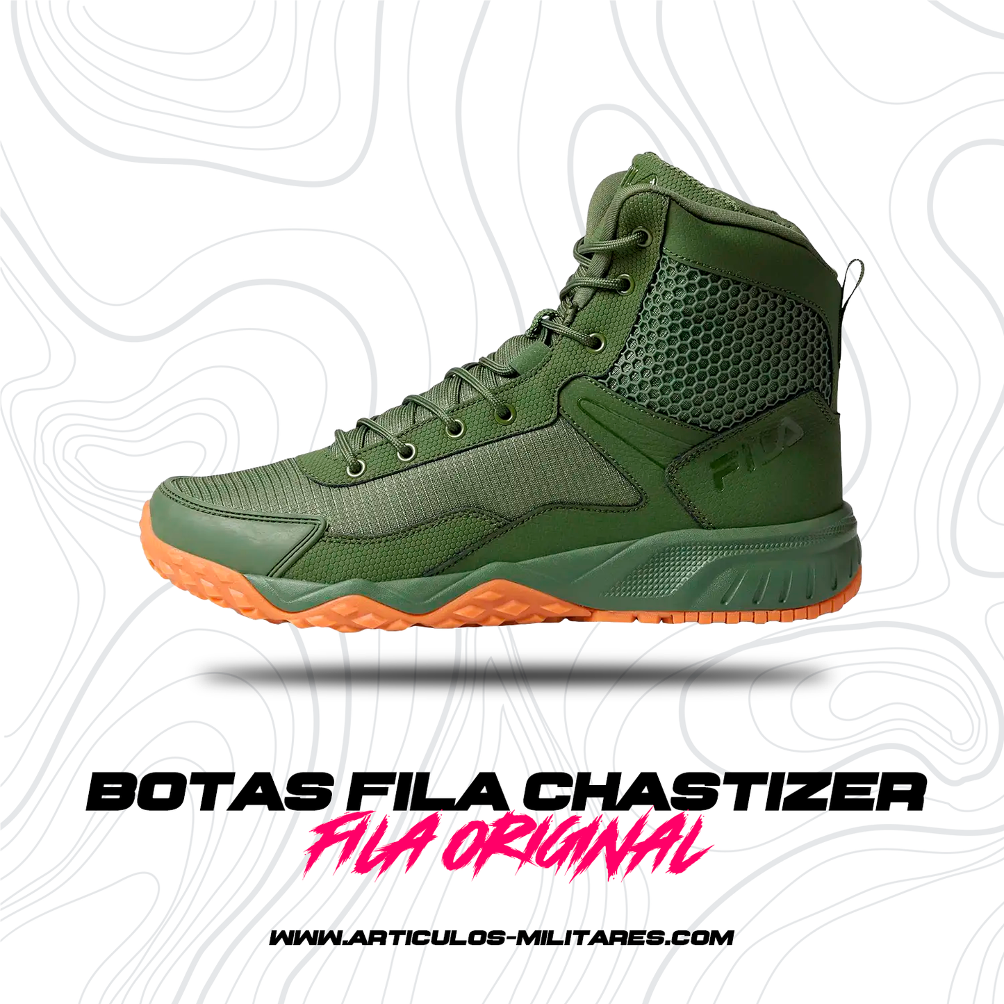 Botas Tacticas Fila Chastizer Con Cierre antiderrapante