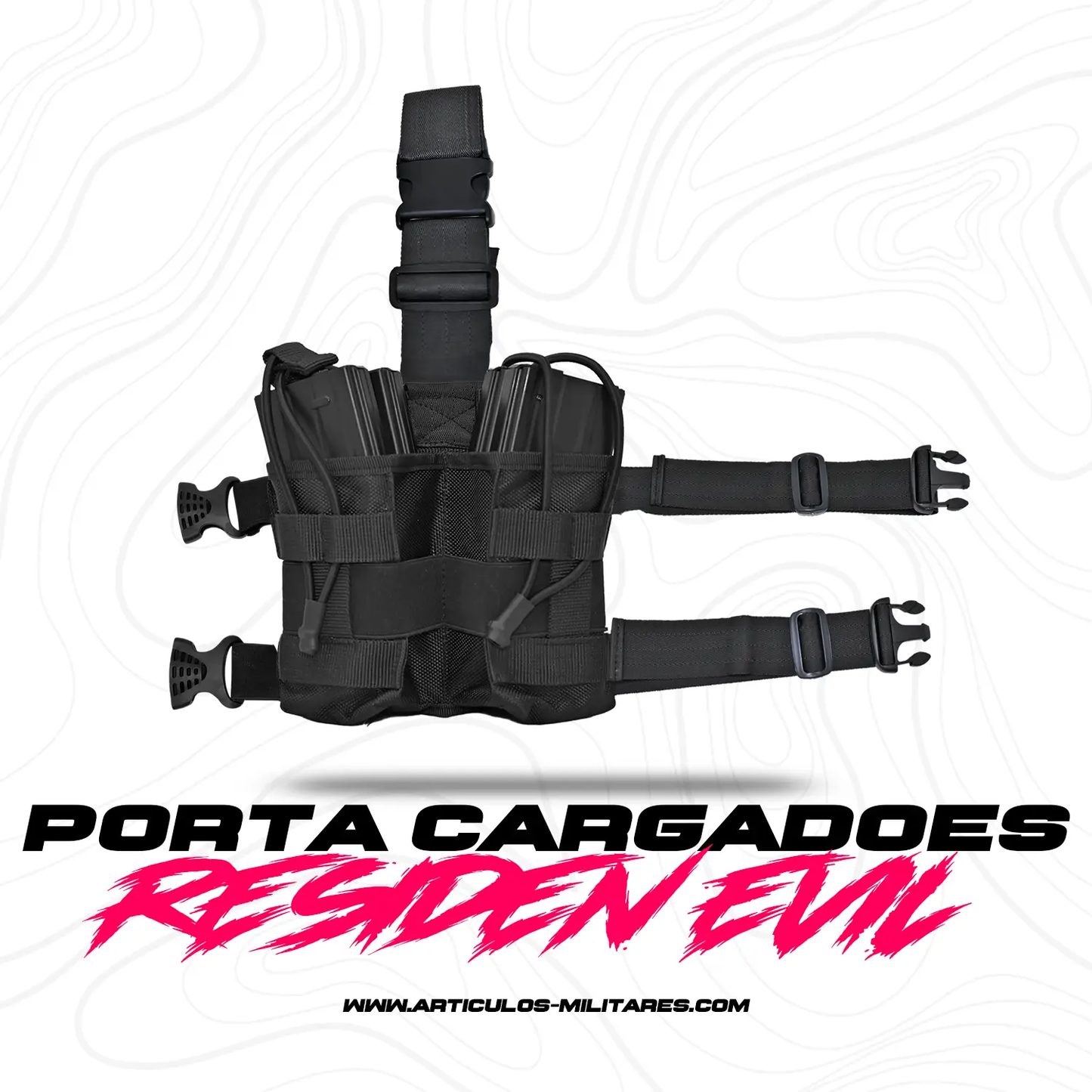Porta Cargadores Tacticos Piernera Ajustable Universal