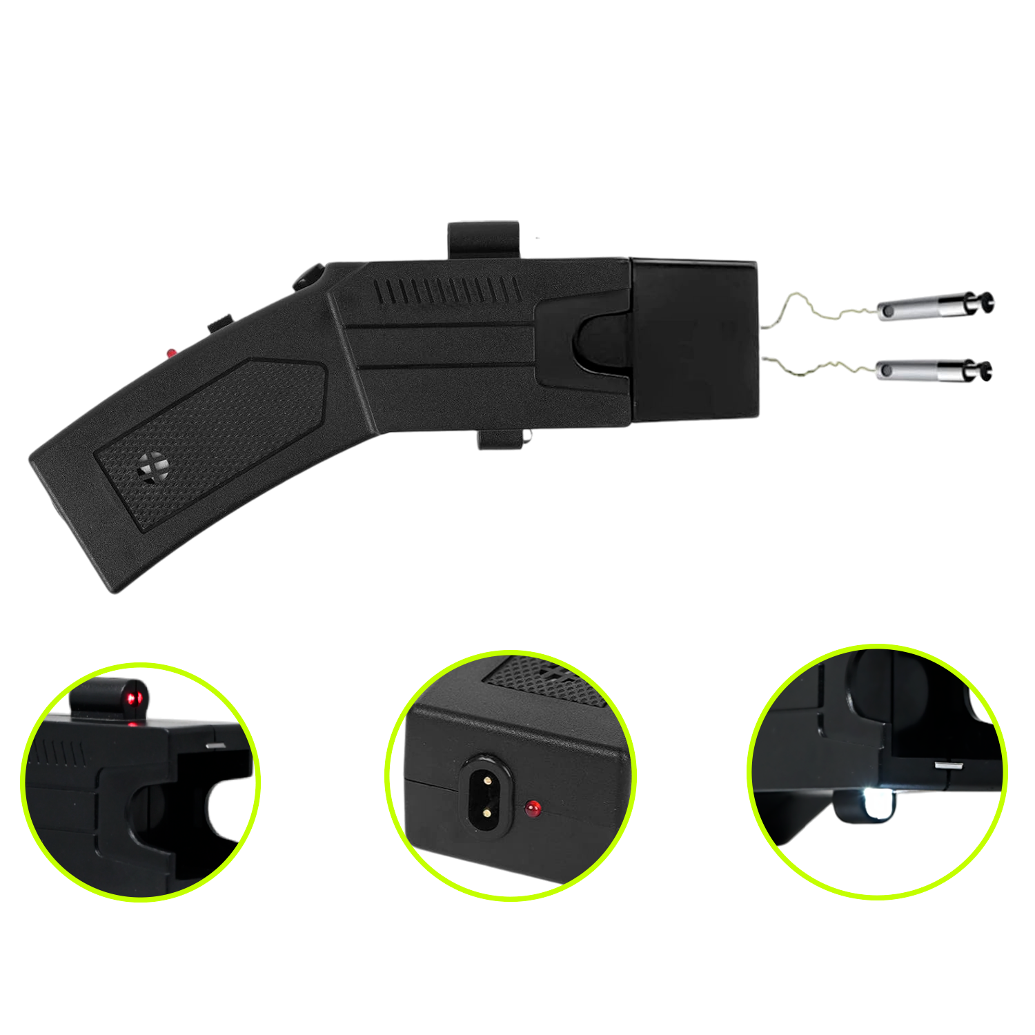 Pistola Taser Paralizador 3 Cartuchos Funda P/ Cinto Descargador