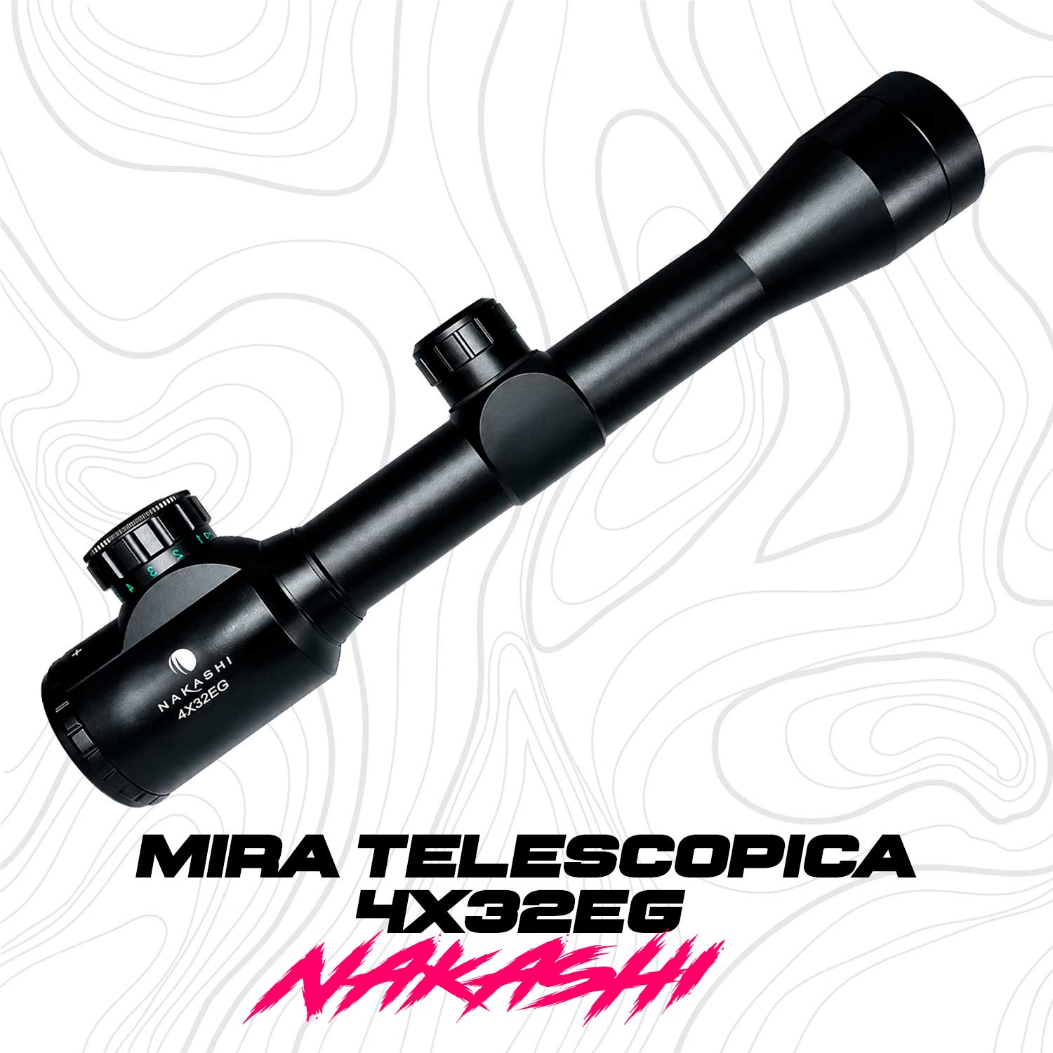 Mira Telescópica 4x32eg Retícula Iluminada Verde Rojo Nakashi Nakashi