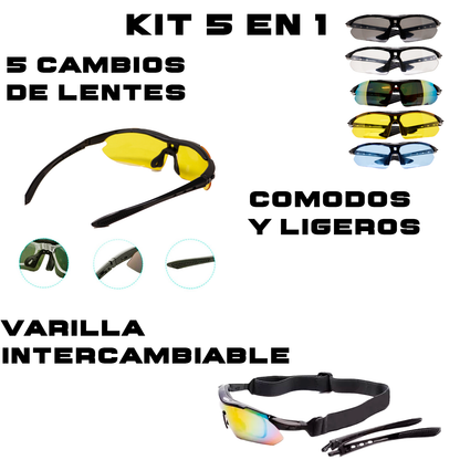 Lentes Polarizados Uv Con Micas Intercambiables Aire Libre Residen Evil Militaría
