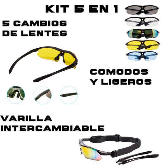 Lentes Polarizados Uv Con Micas Intercambiables Aire Libre