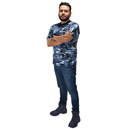 Playera Camuflada Manga Corta Algodón Hombre