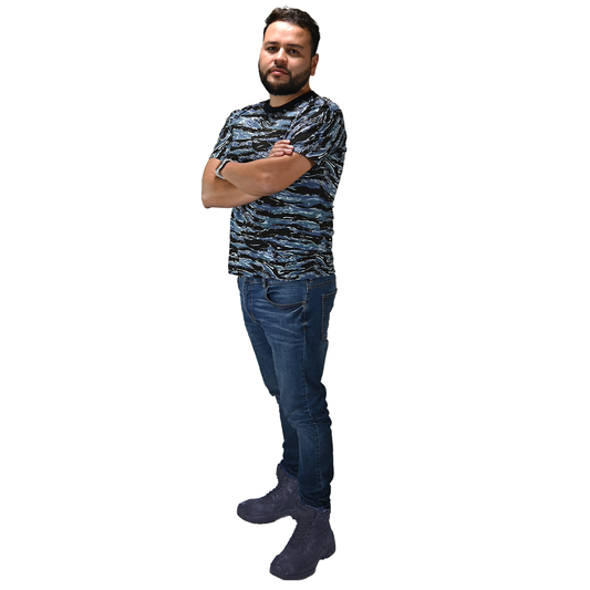 Playera Camuflada Manga Corta Algodón Hombre