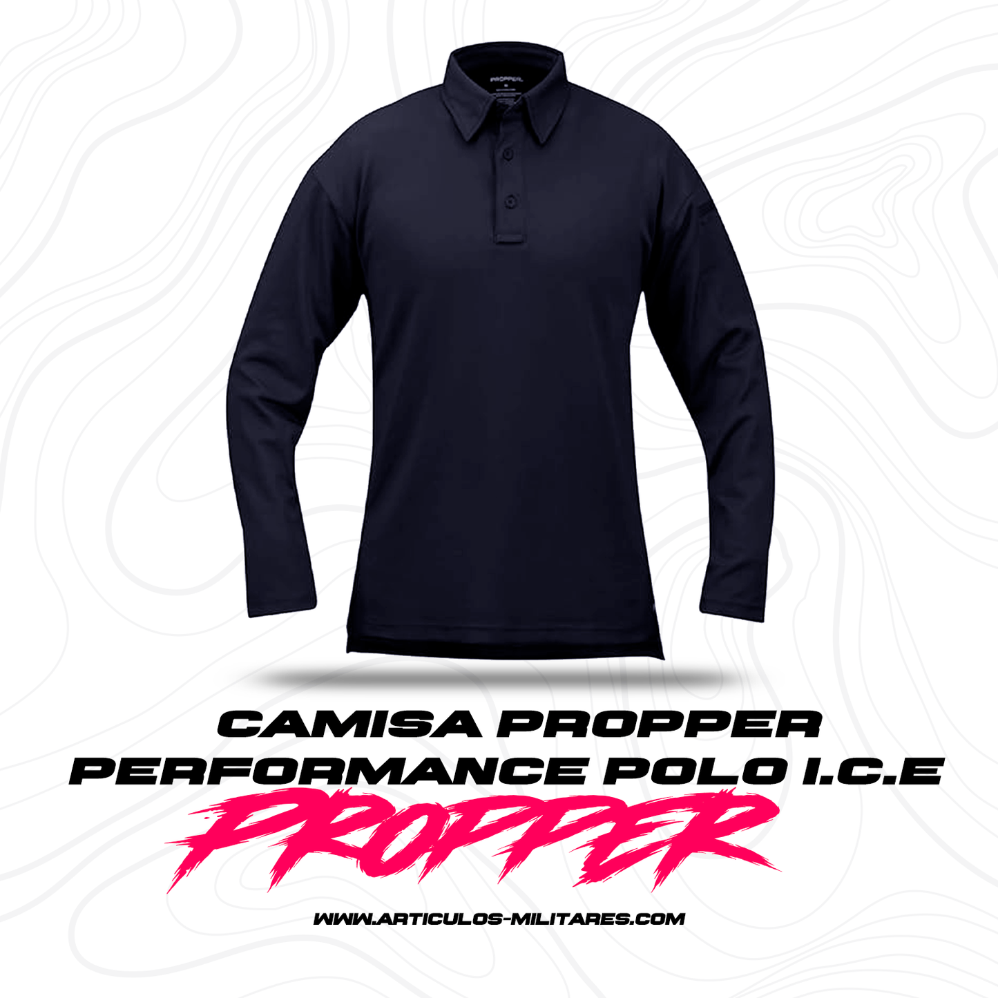 Camisa Tactica Propper Manga Larga Performance Polo I.c.e