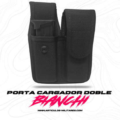 Porta Cargador Doble Bianchi Rigido Con Broche