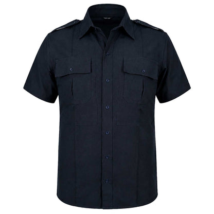 Camisa Táctica Uniforme Azul y Blanco Policía Botones Simulados Residen Evil Militaría