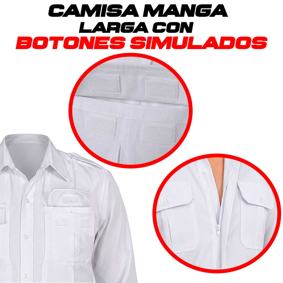 Camisa Tactica Uniforme Policia Cierre Simulado Manga Larga Residen Evil Militaría