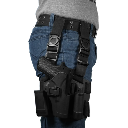 Piernera Serpa Funda Para Arma Glock 17/19 Con 2 Seguros