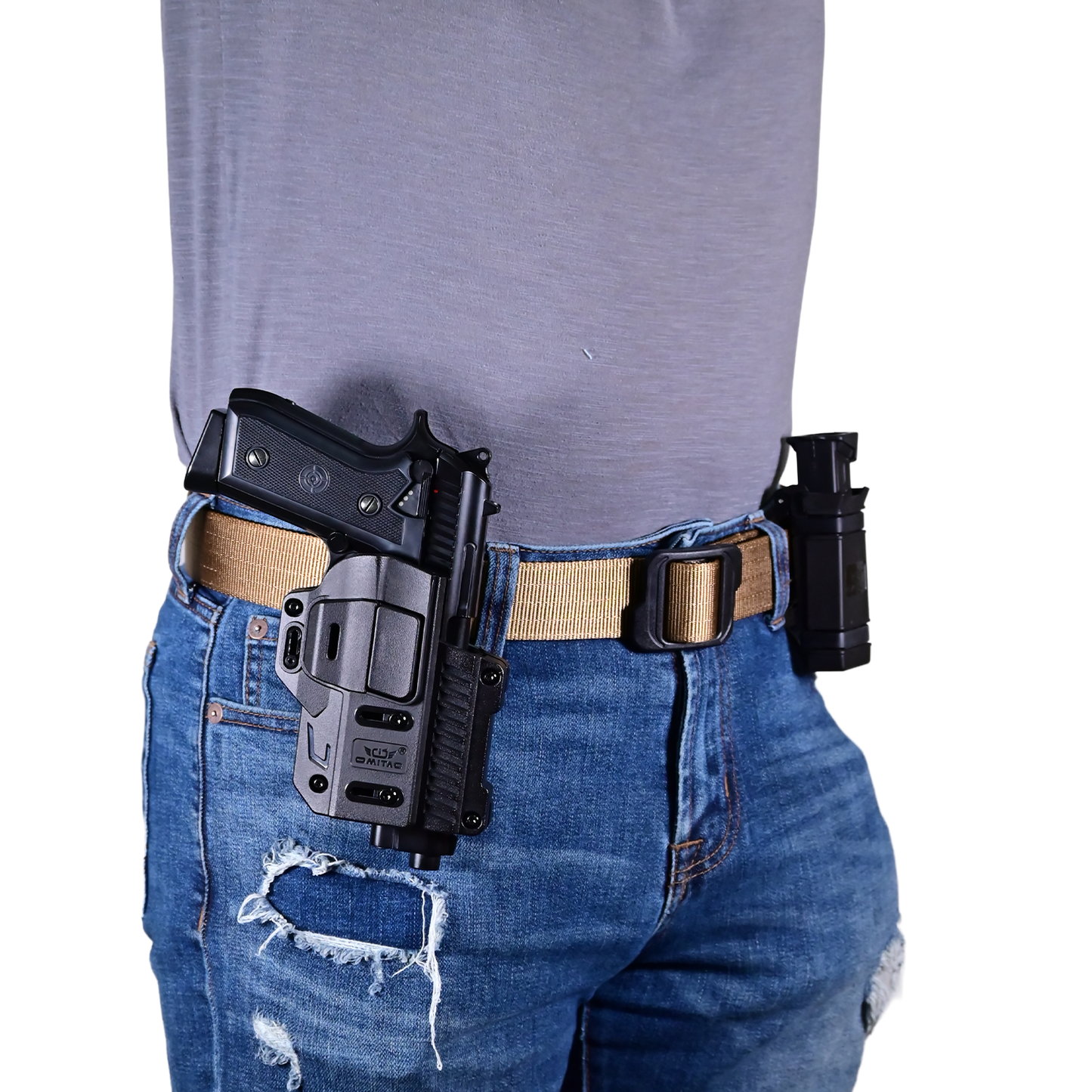 Cinturon Tactico Militar Omitac Doble Capa Porta Accesorios