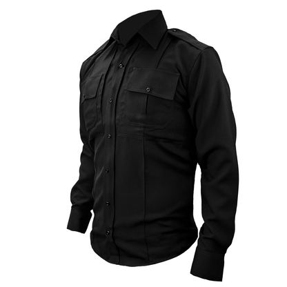 Camisa Tactica Uniforme Policia Cierre Simulado Manga Larga