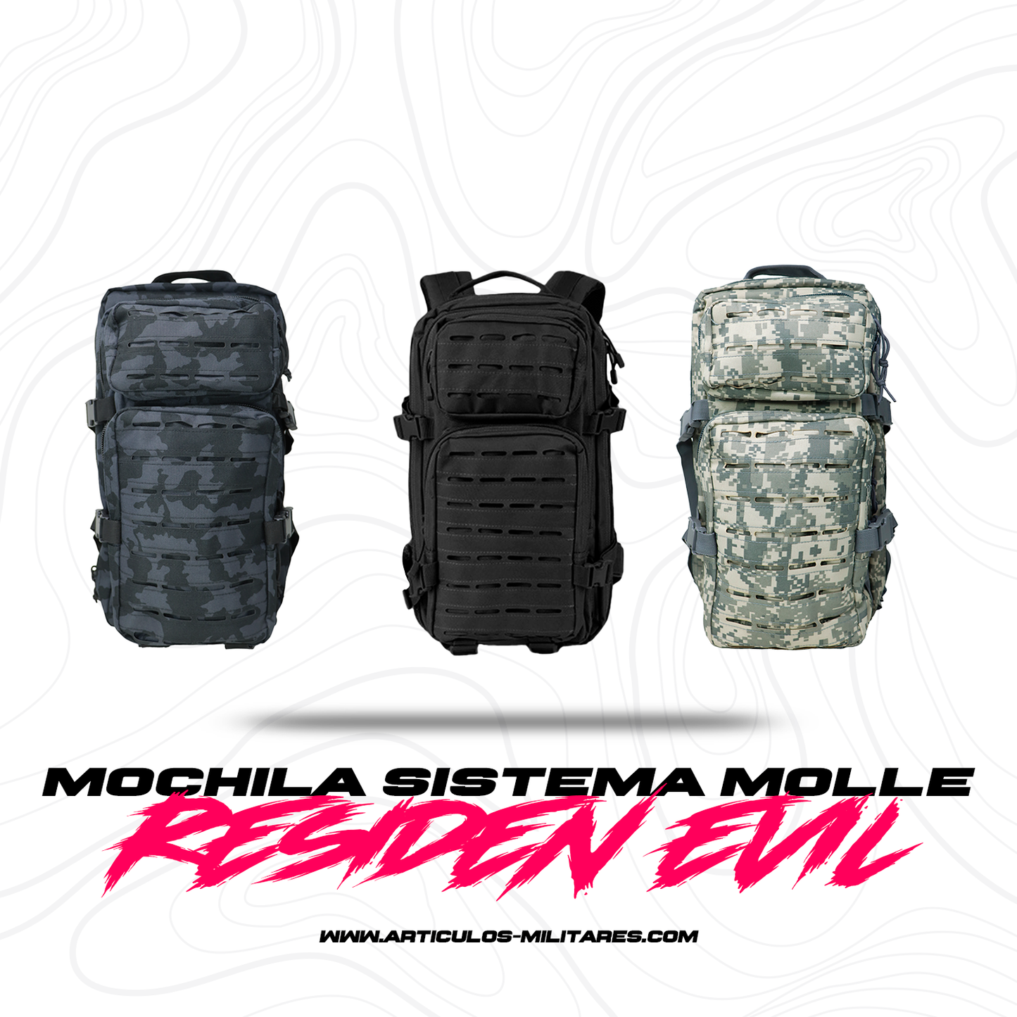 Mochila Táctica Repelente de 30 L Con Sistema MOLLE