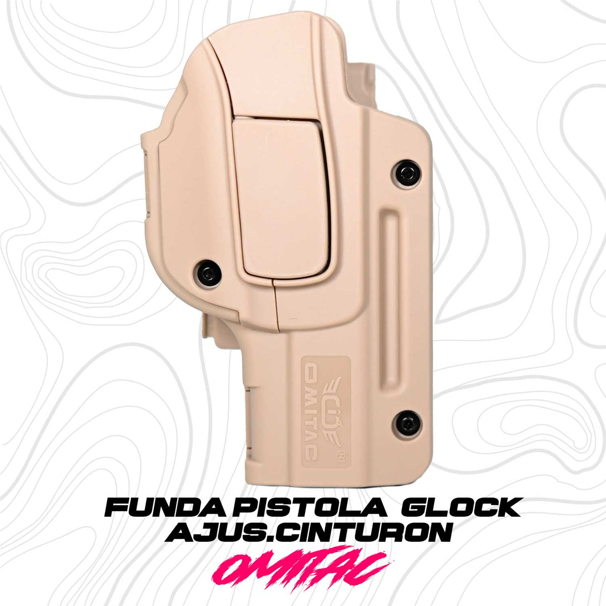 Funda Para Pistola Glock 17,22,23 Gen 1,2,3,4 Y Glock 17  Gen 5 Cinturon Omitac  Caqui Residen Evil Militaría