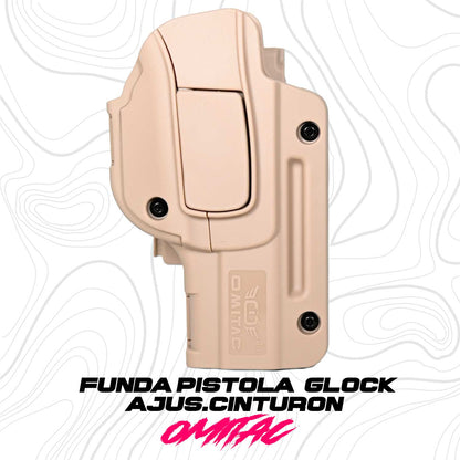 Funda Para Pistola Glock 17,22,23 Gen 1,2,3,4 Y Glock 17  Gen 5 Cinturon Omitac  Caqui Residen Evil Militaría