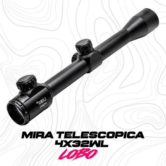 Mira Telescópica 4x32wl Con Luz Verde Y Roja Con Monturas AZTK