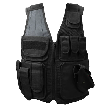 Chaleco Tactico Con Porta Pistola Y Cargadores Ajustable