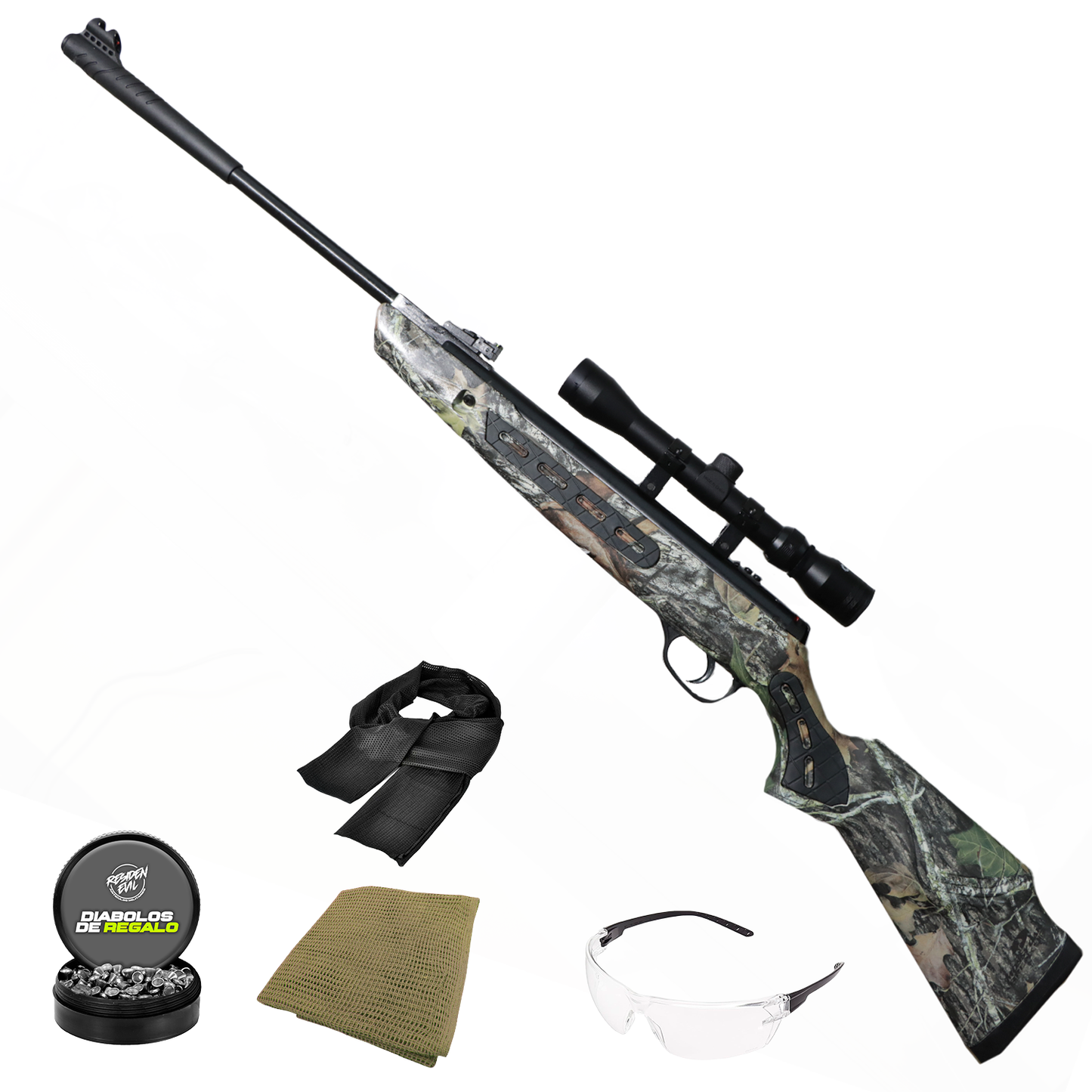 Rifle Hatsan 1000c Striker Cal .25 MIra Camo Advantage