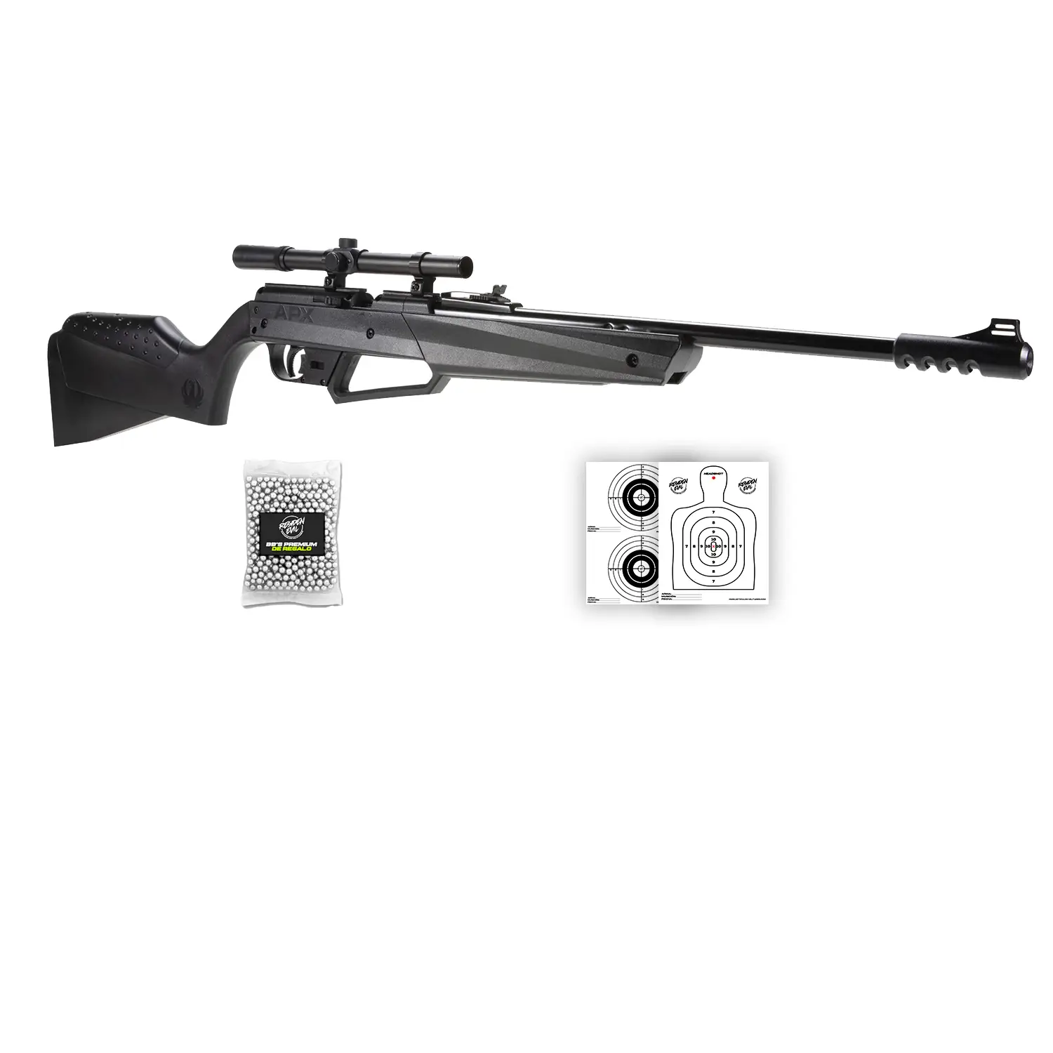 Rifle Carabina Umarex Ruger Nxg Apx Diáb 4.5 Y Bbs Con Mira