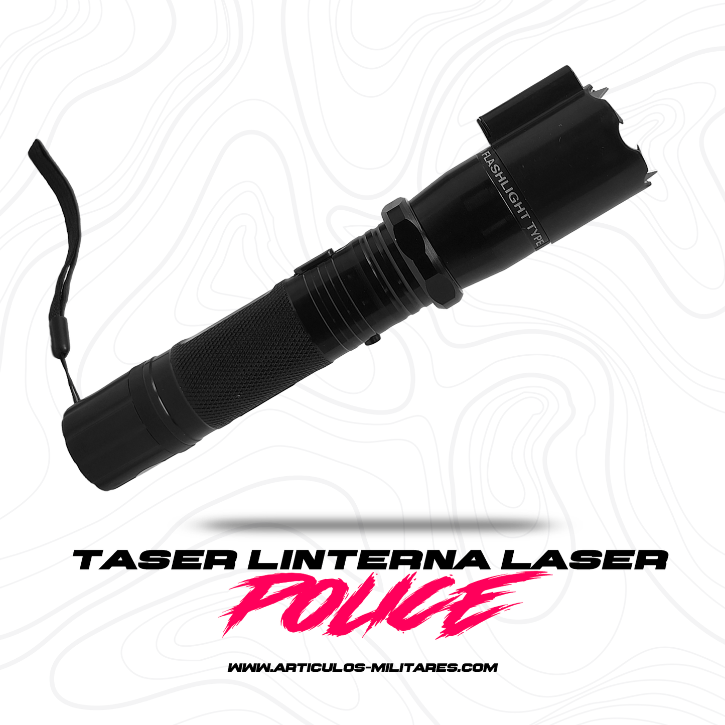 Linterna Taser Defensa Personal con apuntador Laser Police