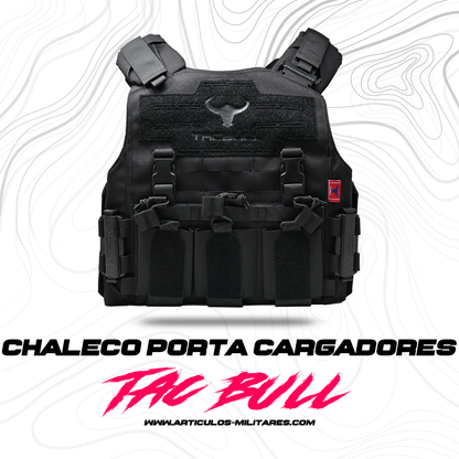 Chaleco Táctico Tacbull Militar Porta Placas 5 Bolsillos