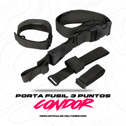 Porta Fusil Táctico Cóndor Polyester De 3 Puntos