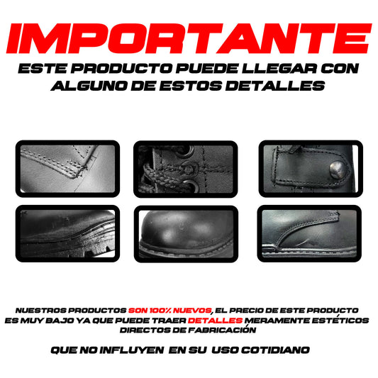 Botas Tacticas 100% Piel Suela Montaña Con Cierre Lateral