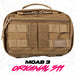 Mochila Táctica 5.11 MOAB 3 adaptable en color coyote, ideal para uso diario con sistema MOLLE. Diseño compacto y resistente para campismo.