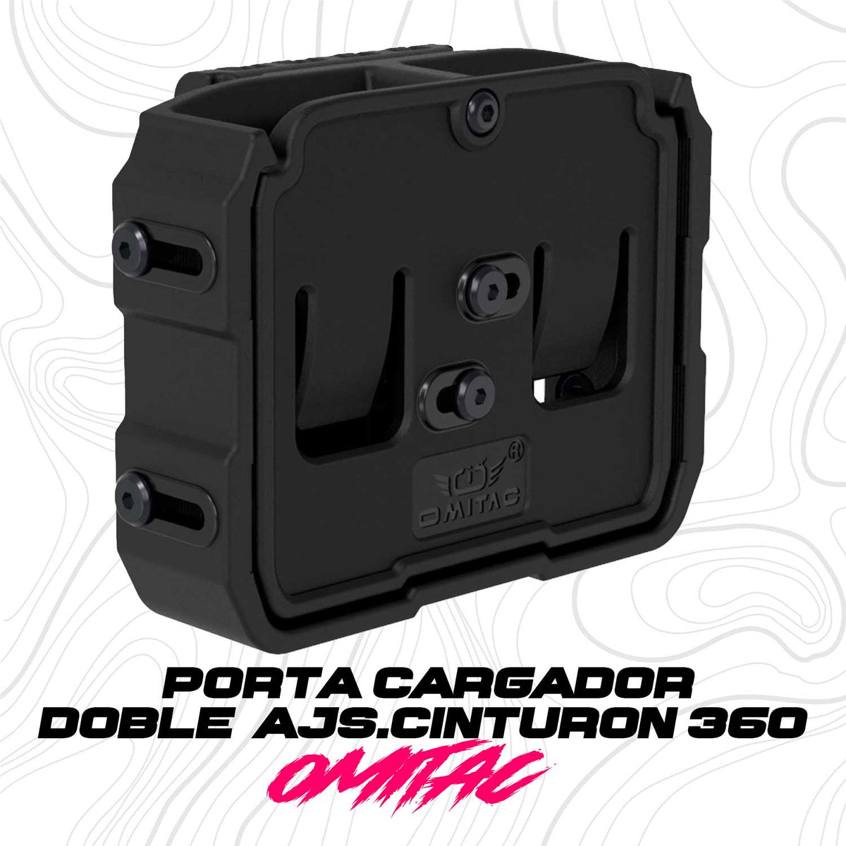 Porta Cargador Doble Universal Polimero Omitac Cinturon 360 Residen Evil Militaría