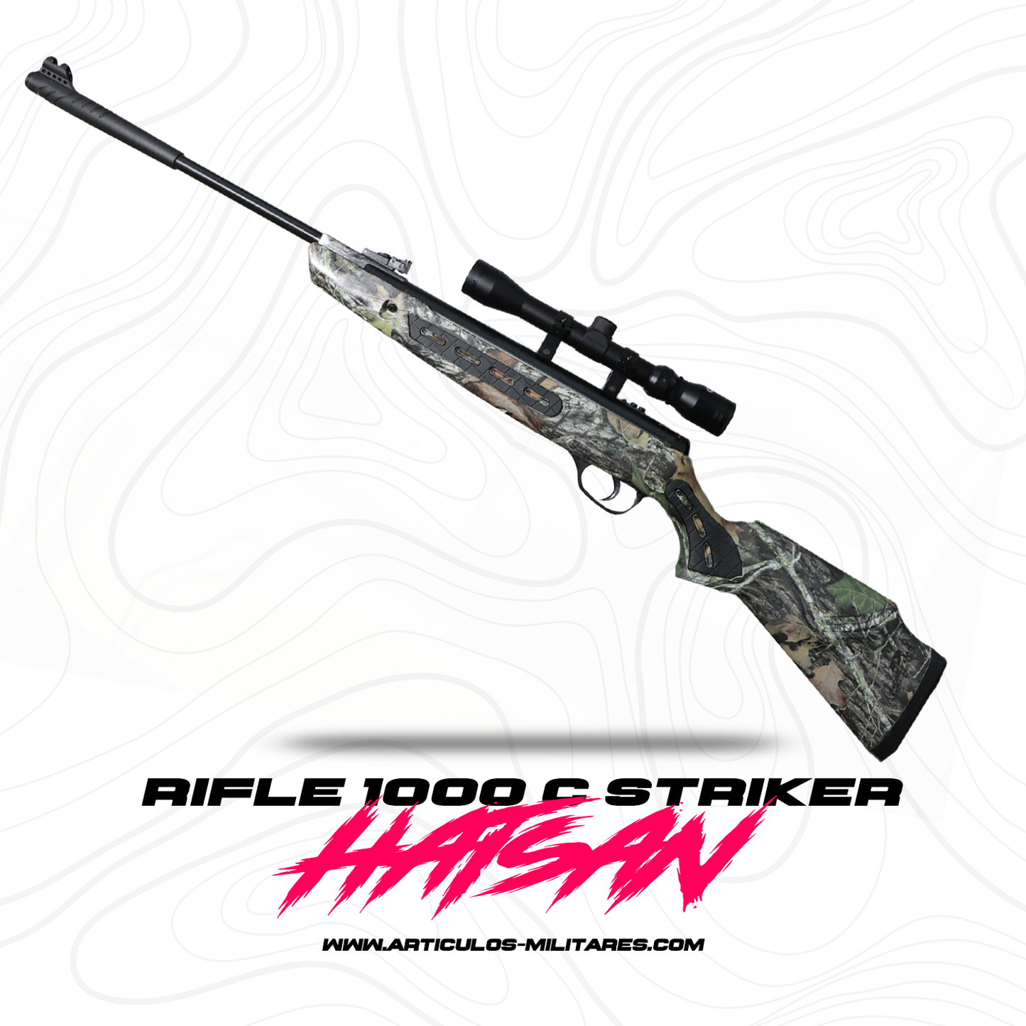Rifle Hatsan 1000c Striker Cal 6.35mm MIra Camo Advantage